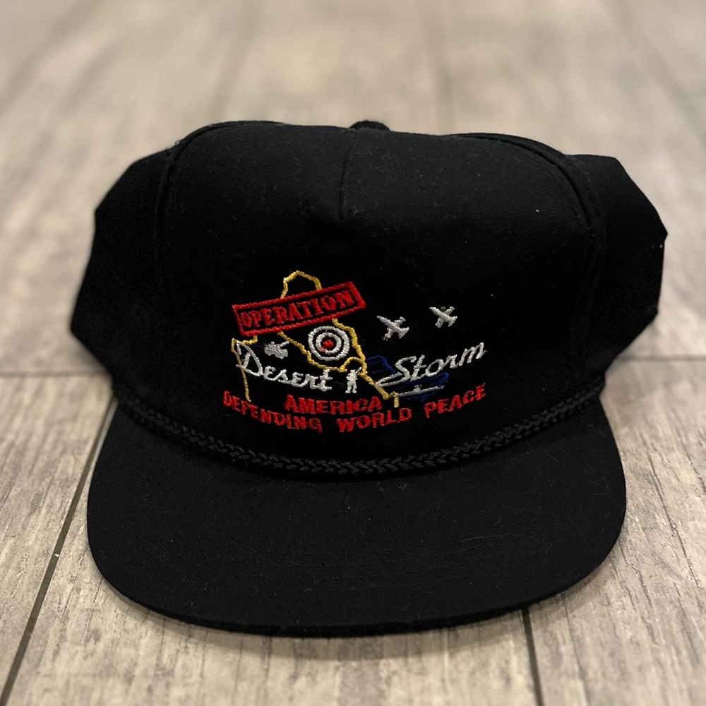 Vintage desert storm snapback hat